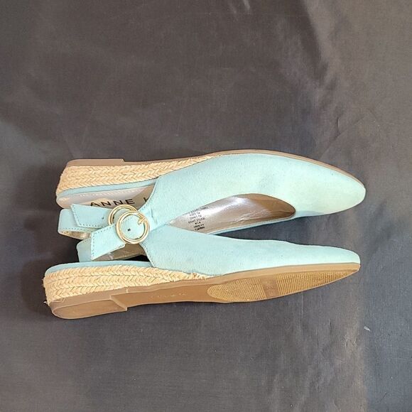 BRAND NEW ANNE KLEIN ESPADRILLE WEDGE SUEDE FLAT PUMP - Picture 12 of 16